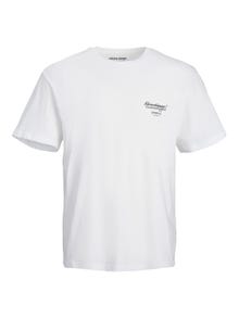 Jack & Jones Bedrukt Ronde hals T-shirt -Bright White - 12238165