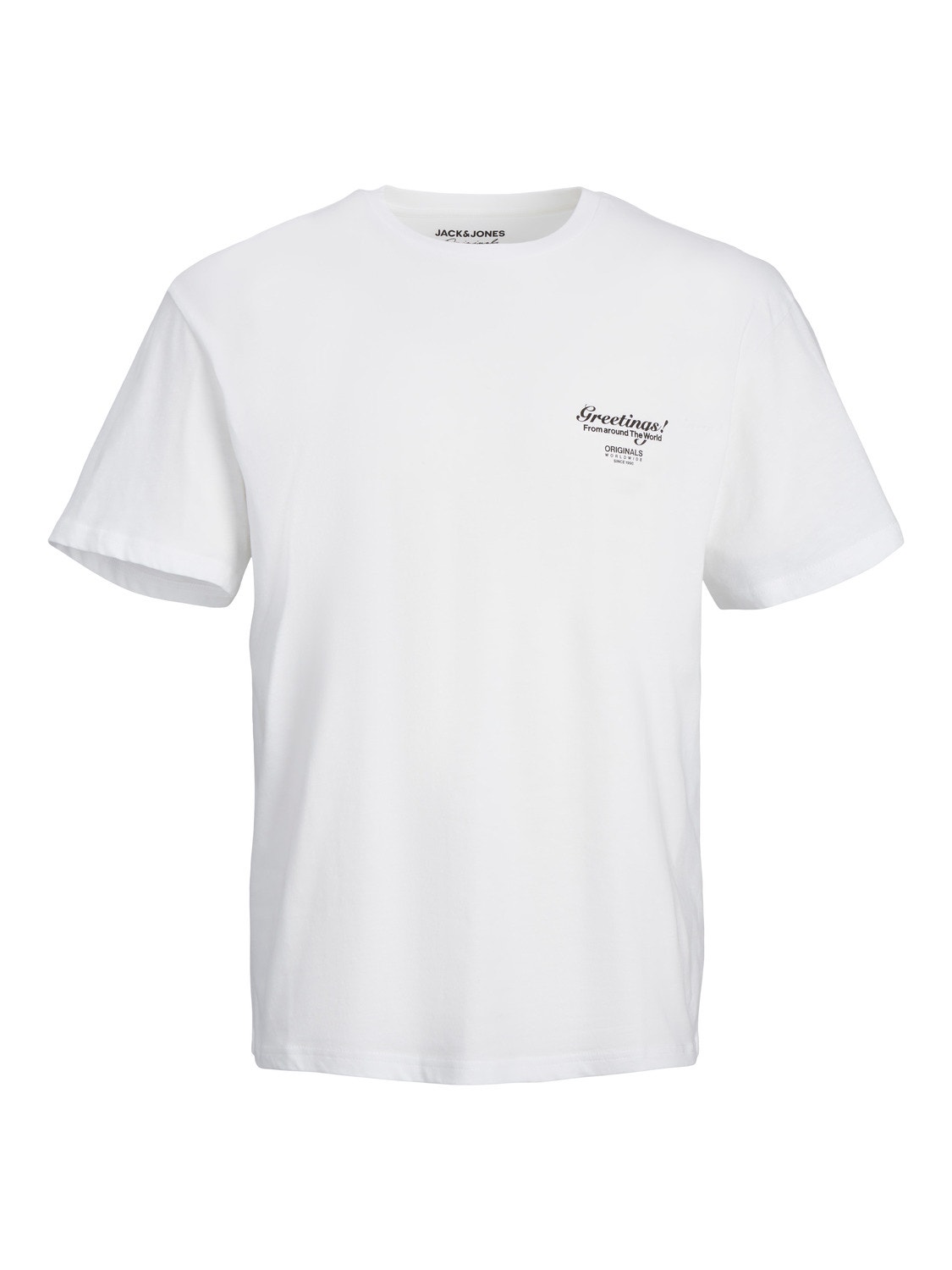 Jack & Jones Printet Crew neck T-shirt -Bright White - 12238165