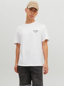 Jack & Jones Bedrukt Ronde hals T-shirt -Bright White - 12238165