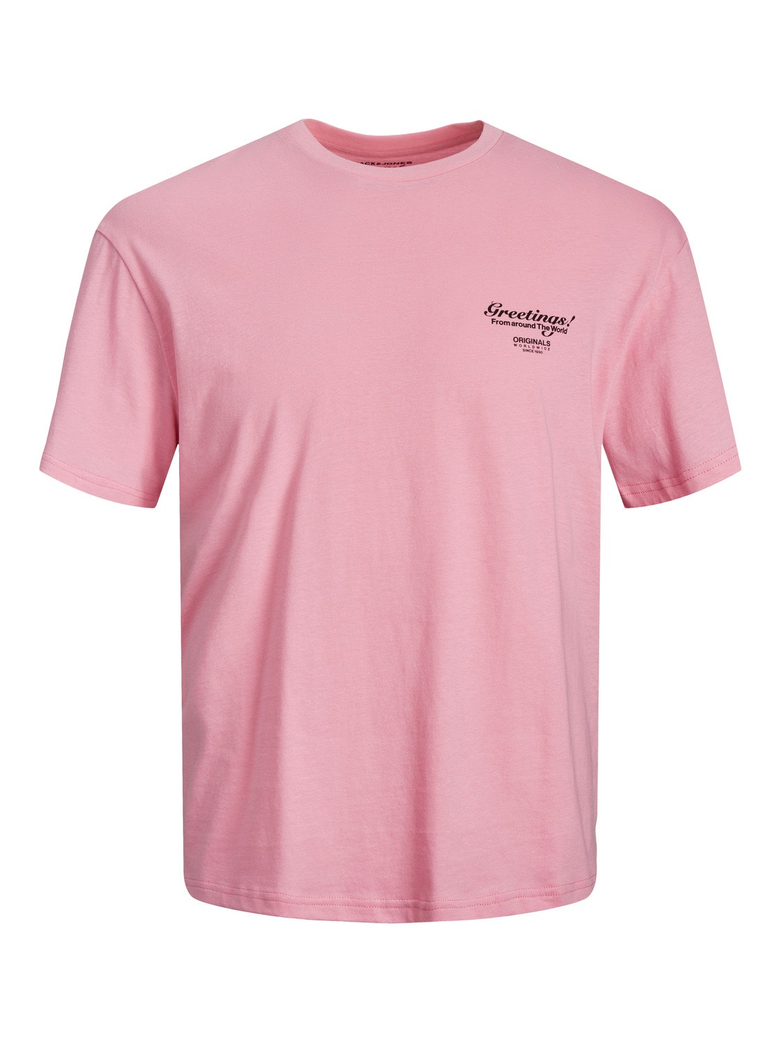Jack & Jones Tryck Rundringning T-shirt -Prism Pink - 12238165