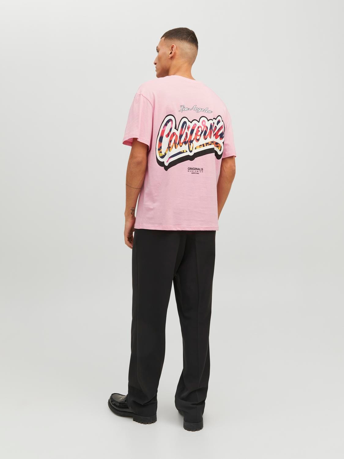 Jack & Jones Trükitud Ümmargune kaelus T-särk -Prism Pink - 12238165