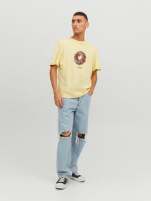 Jack & Jones Printed Crew neck T-shirt -French Vanilla - 12238166