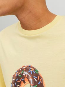 Jack & Jones Printed Crew neck T-shirt -French Vanilla - 12238166
