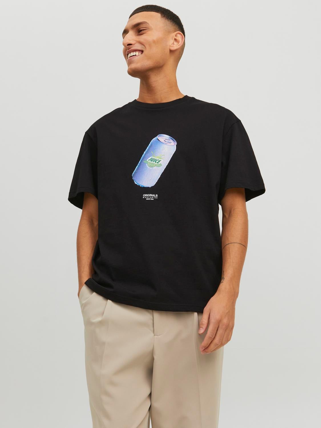 T-shirt Imprimé Col Rond - Jack & Jones - Modalova