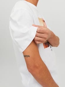 Jack & Jones Fotoprint O-hals T-skjorte -White - 12238168