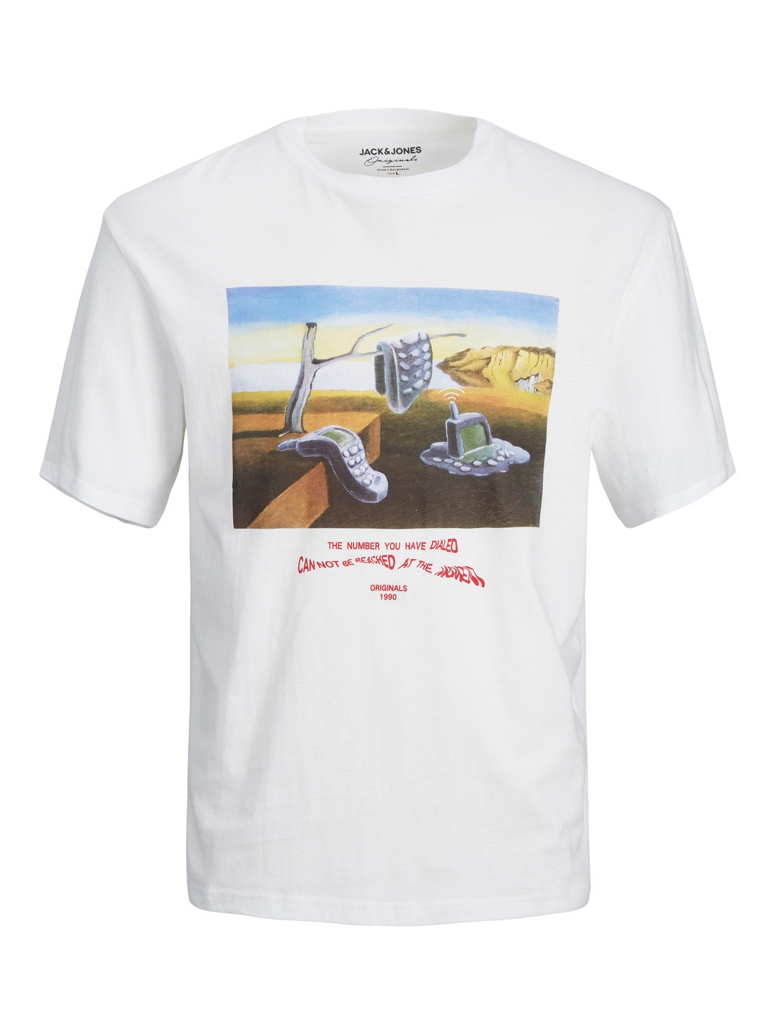 Jack & Jones Fotodruck Rundhals T-shirt -White - 12238168