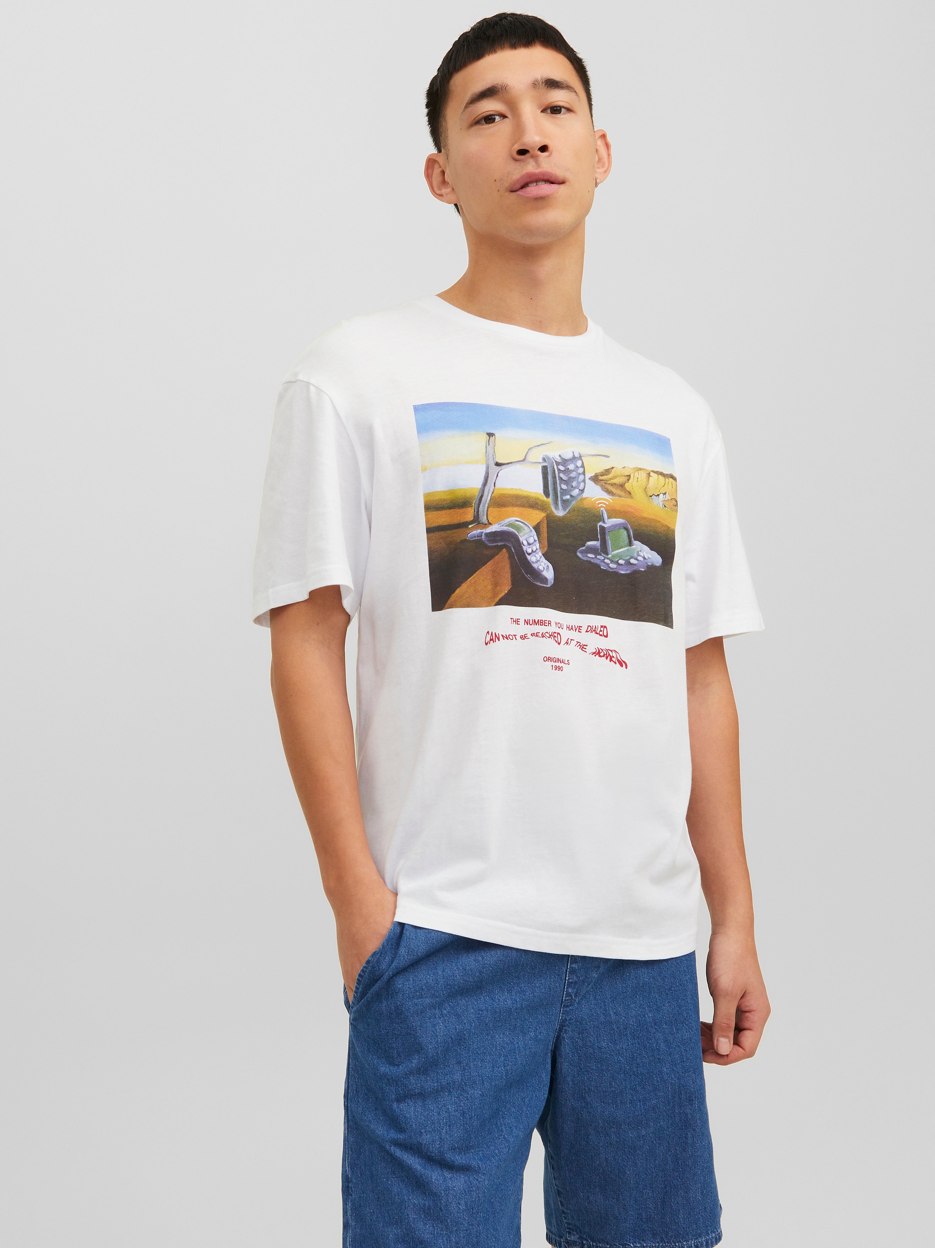 T-shirt Imprimé Col Rond - Jack & Jones - Modalova