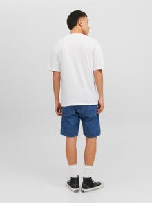 Jack & Jones Foto potisk Kruhový výstřih Tričko -White - 12238168