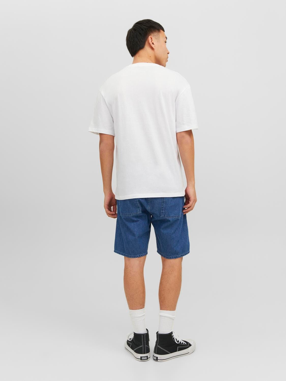 Jack & Jones Nyomott mintás Környak Trikó -White - 12238168