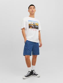 Jack & Jones Nyomott mintás Környak Trikó -White - 12238168