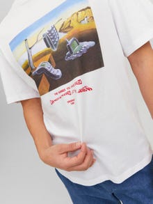 Jack & Jones Fotodruck Rundhals T-shirt -White - 12238168