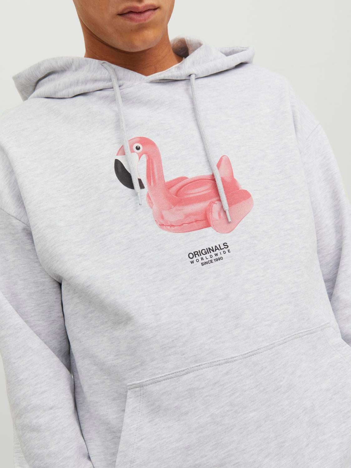 Worldwide hoodie discount grey and pink