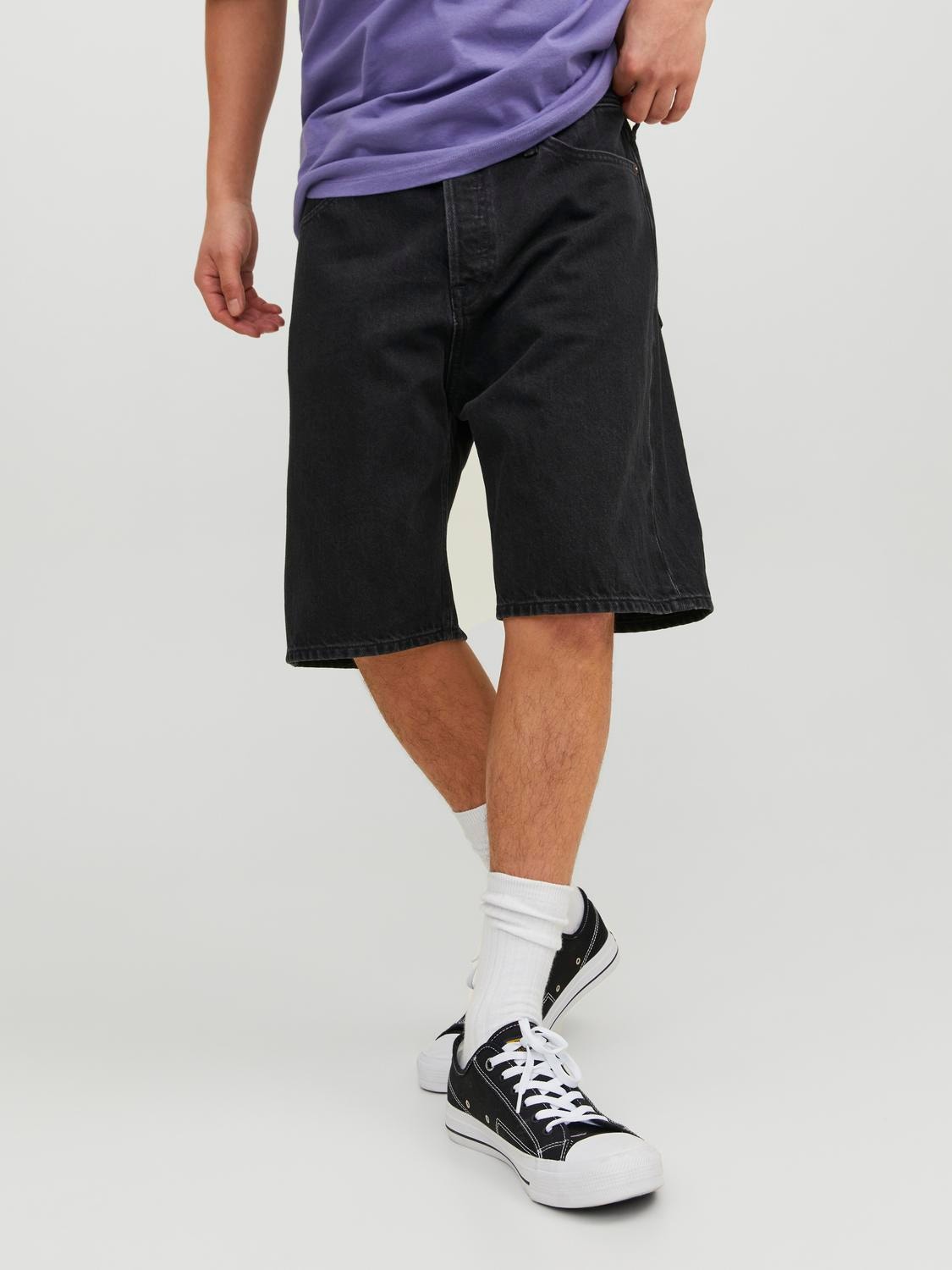Jack & Jones Baggy fit Denim shorts -Black Denim - 12238225