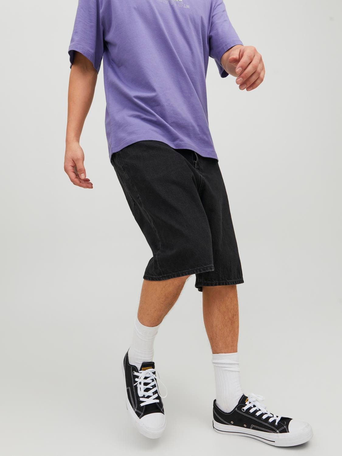 Jack & Jones Baggy fit Denim shorts -Black Denim - 12238225