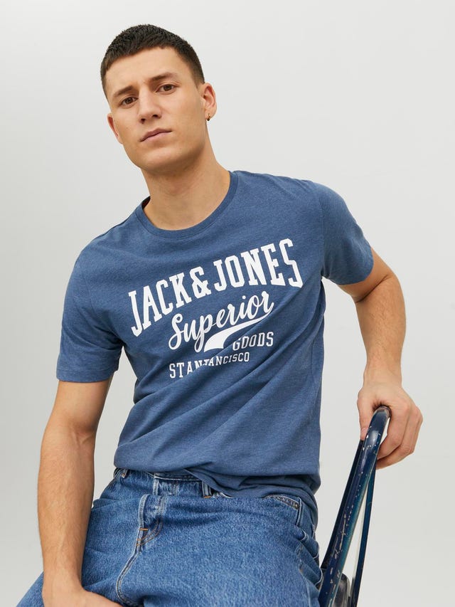 Jack & Jones Logo Pyöreä pääntie T-paita - 12238252