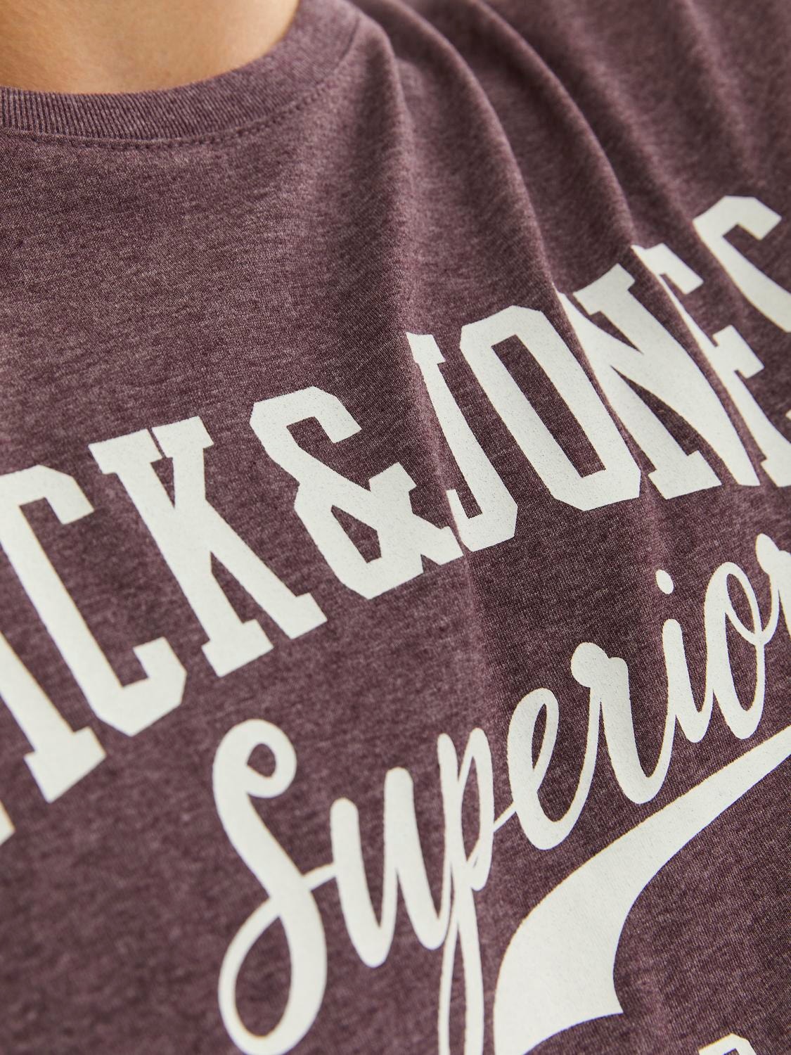 Jack & Jones Logo Crew neck T-shirt -Port Royale - 12238252