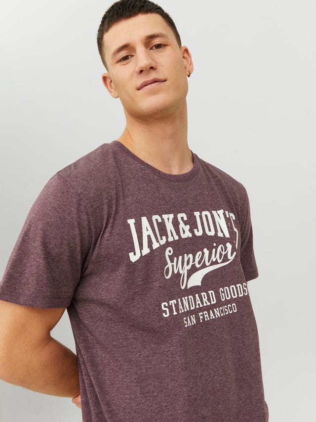 Jack & Jones Logo Pyöreä pääntie T-paita - 12238252