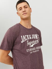 Jack & Jones Logo Ronde hals T-shirt -Port Royale - 12238252