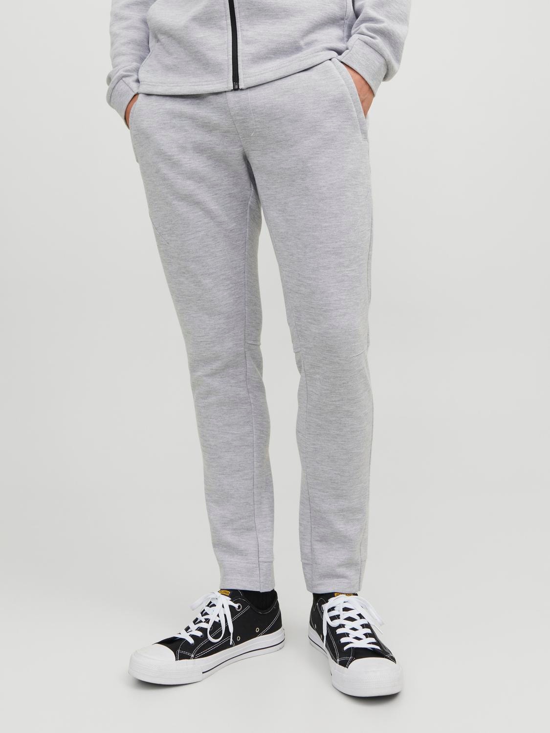 Jack & Jones Παντελόνι Regular Fit Φόρμα -Light Grey Melange - 12238368