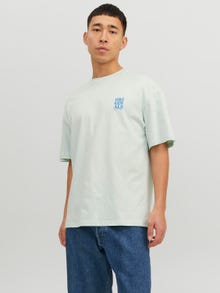 Jack & Jones Plain Crew neck T-shirt -Pale Blue - 12238375