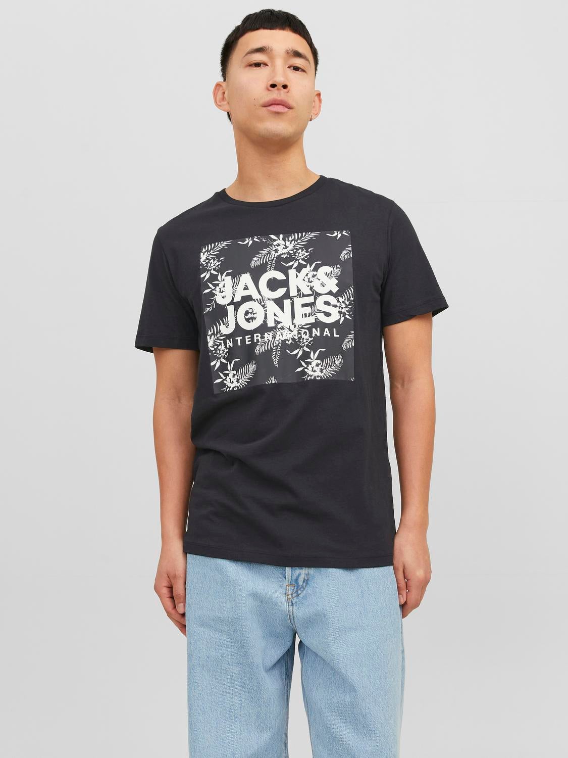 T-shirt Logo Col Rond - Jack & Jones - Modalova