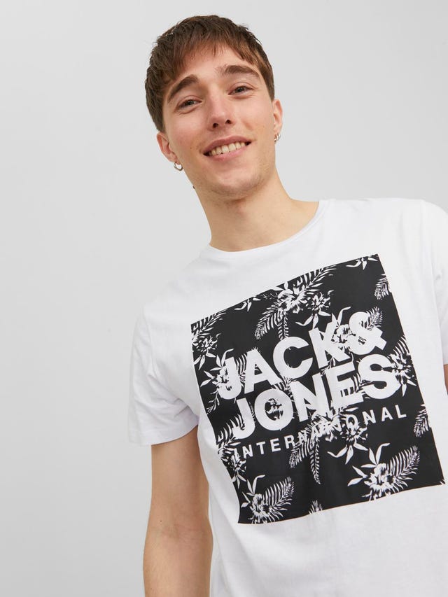 Jack & Jones Logotipas Apskritas kaklas Marškinėliai - 12238456