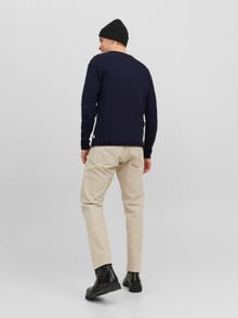 Jack & Jones Ühevärviline Meeskonnakaelusega džemper -Maritime Blue - 12238557