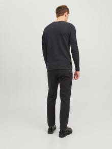 Jack & Jones Bez vzoru Svetr s okrouhlým výstřihem -Dark Grey Melange - 12238557