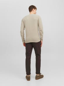 Jack & Jones Bez vzoru Svetr s okrouhlým výstřihem -Island Fossil - 12238557