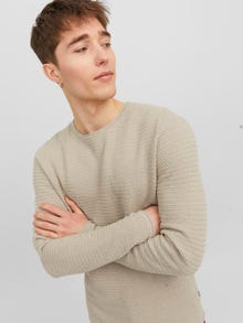 Jack & Jones Jersey con cuello redondo -Island Fossil - 12238557