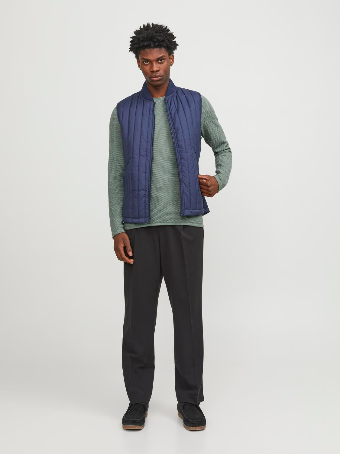 Jack & Jones Sima Személyzeti nyakú pulóver -Lily Pad - 12238557