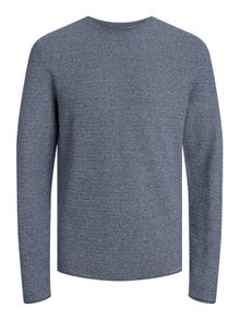 Jack & Jones Bez vzoru Svetr s okrouhlým výstřihem -Captains Blue - 12238557