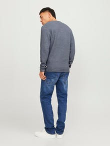 Jack & Jones Bez vzoru Svetr s okrouhlým výstřihem -Captains Blue - 12238557