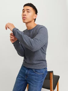 Jack & Jones Plain Crew Neck Jumper -Captains Blue - 12238557