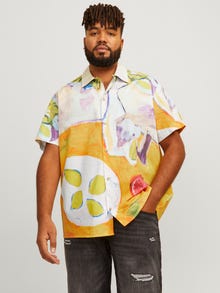 Jack & Jones Plus Size Regular Fit Skjorte med print -Buttercream - 12238610