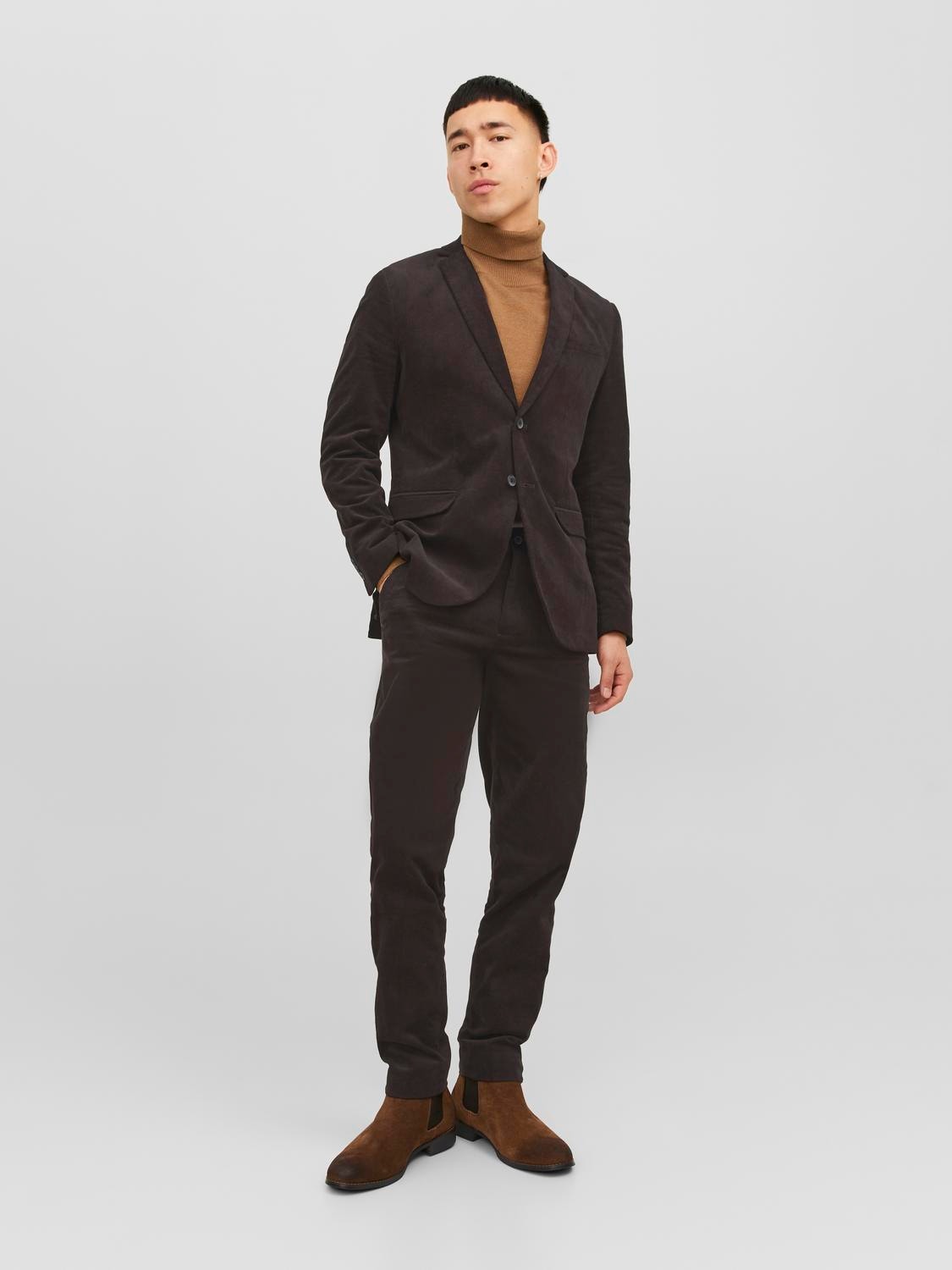 Jack & Jones JPRCORDUROY Slim Fit Rätsepapüksid -Chocolate Torte - 12238698