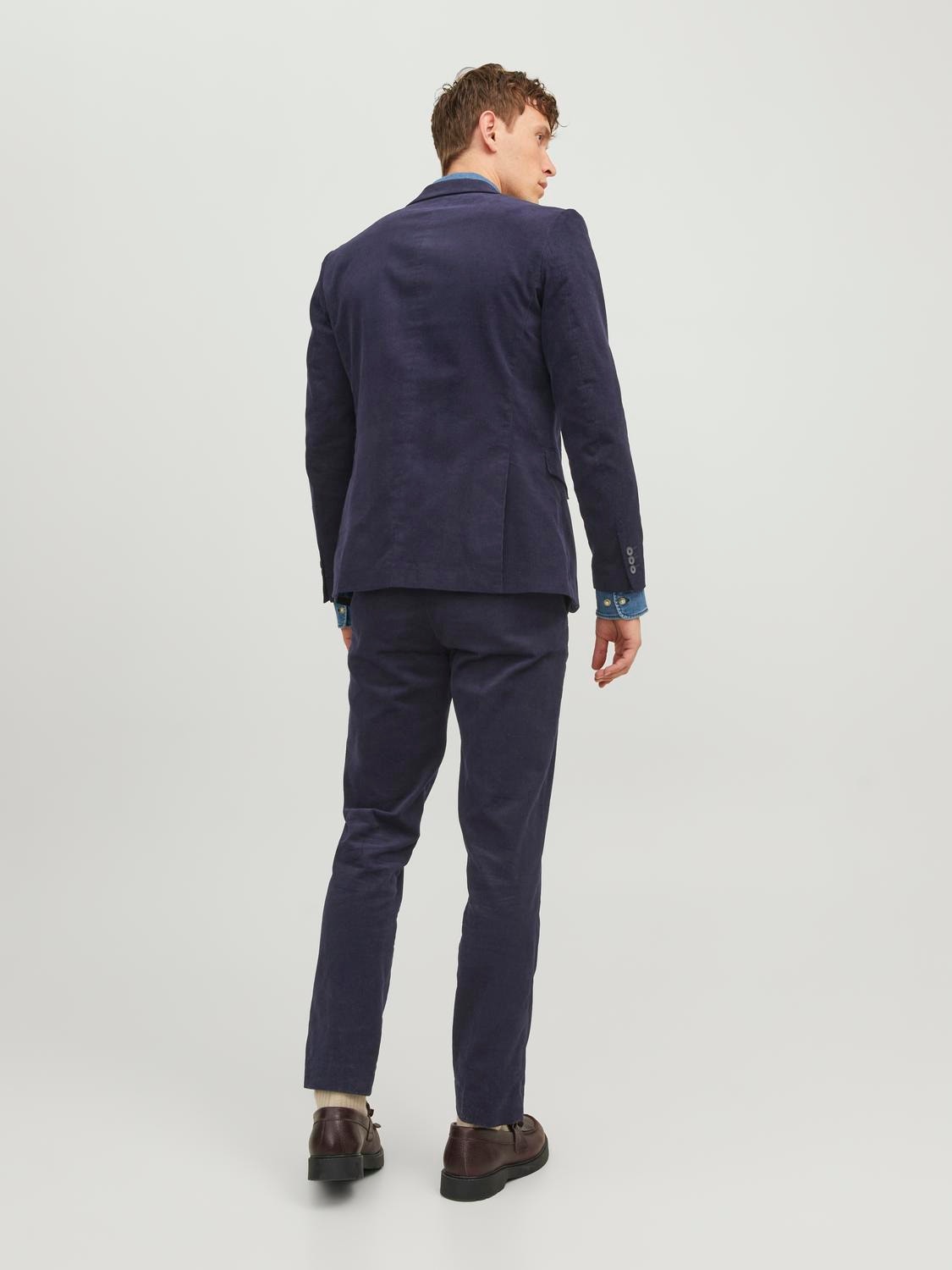 Jack & Jones JPRCORDUROY Slim Fit Tailored bukser -Perfect Navy - 12238698