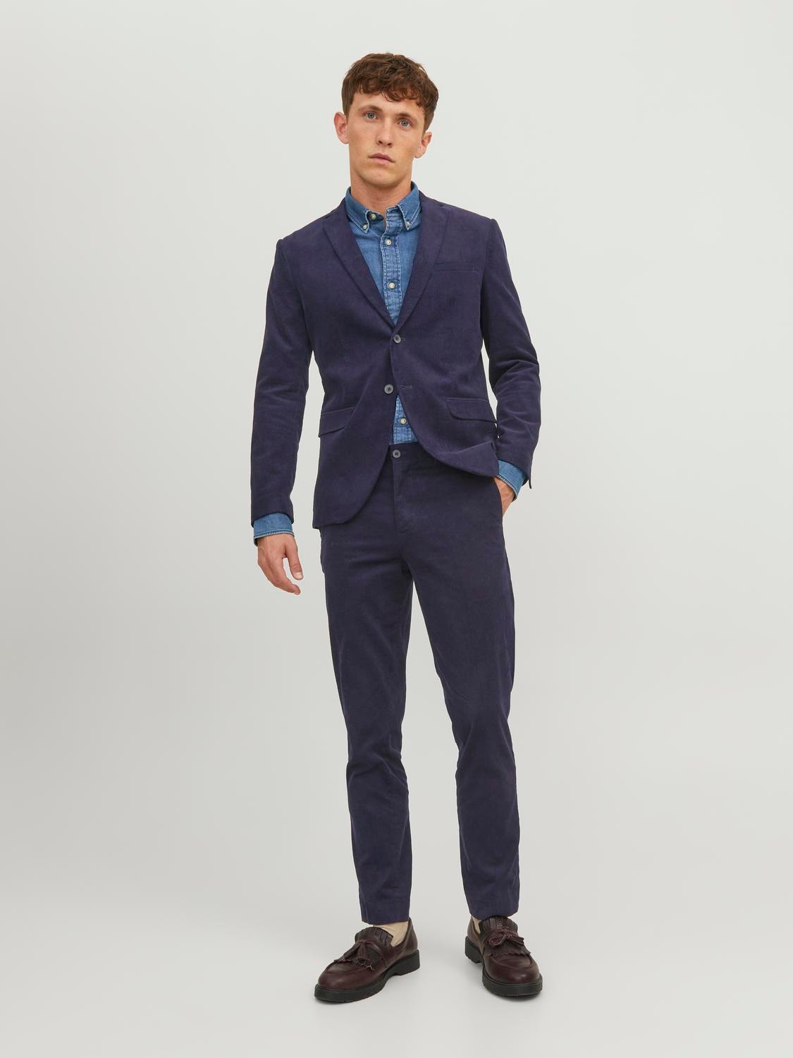 Jack & Jones JPRCORDUROY Slim Fit Kalhoty na míru -Perfect Navy - 12238698