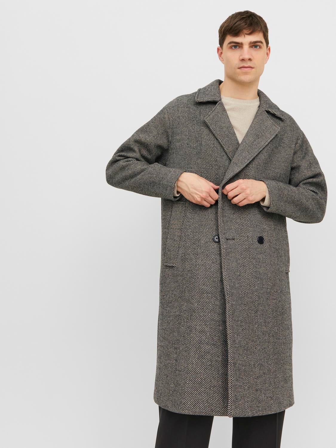 Jack and jones high fashion neck wool coat