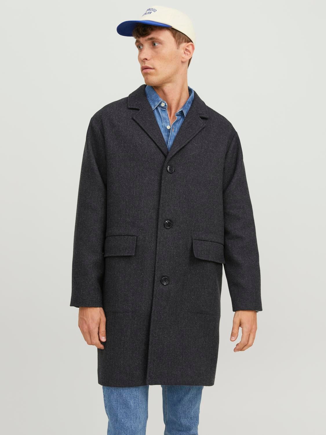 Jack and jones wool cheap overcoat