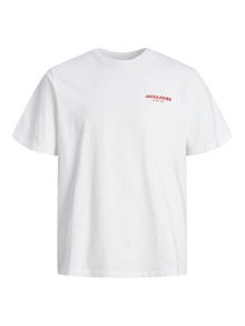 Jack & Jones Logo Crew neck T-shirt -White - 12238844