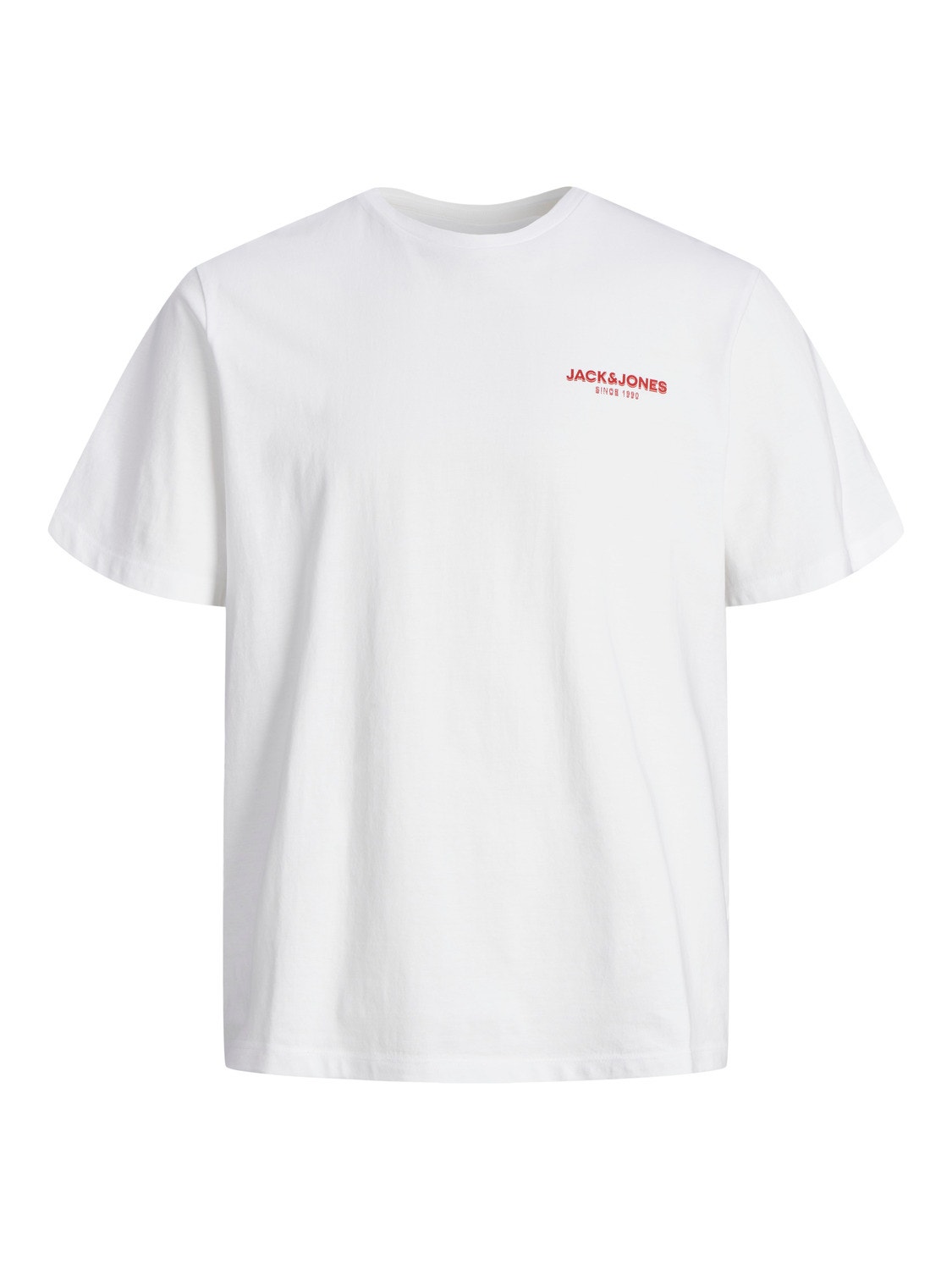 Jack & Jones Logo Kruhový výstřih Tričko -White - 12238844