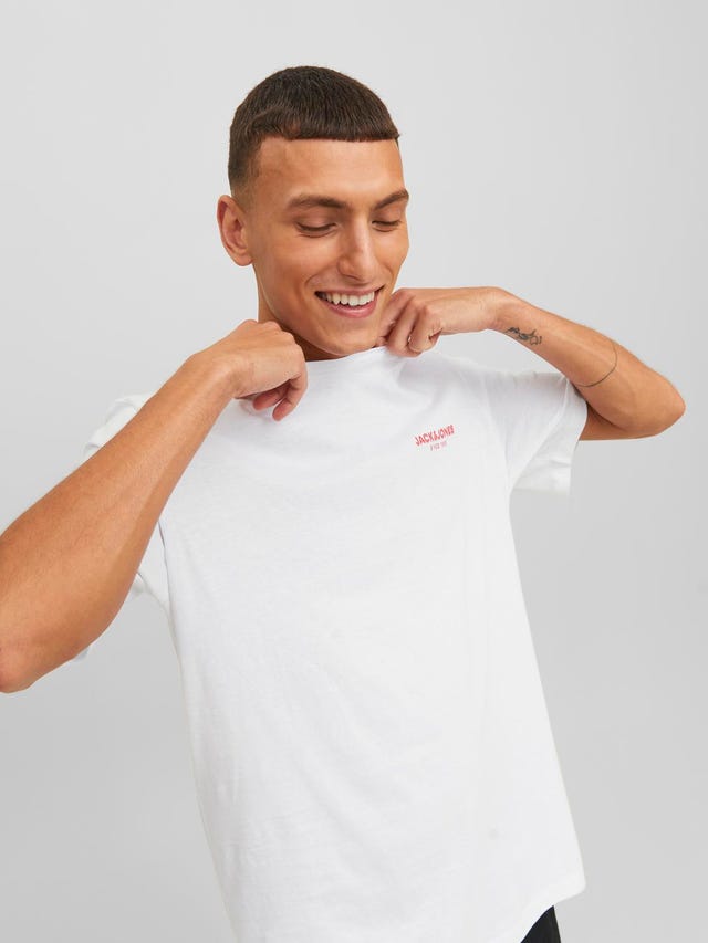 Jack & Jones Logo Kruhový výstřih Tričko - 12238844