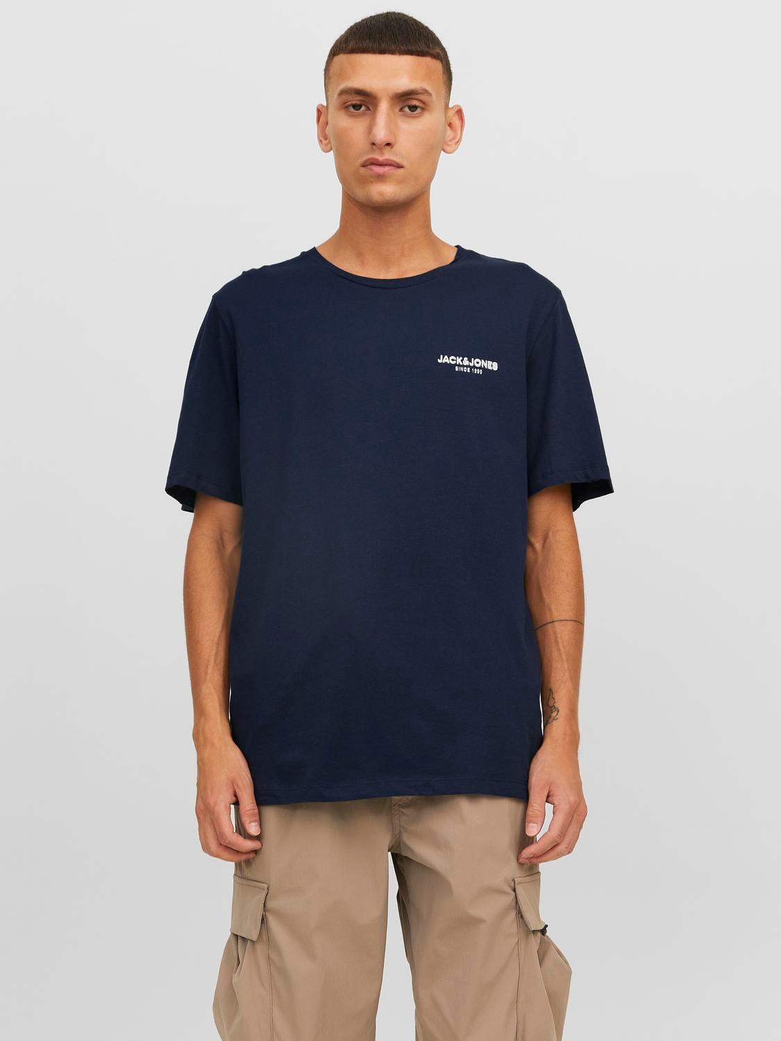 T-shirt Logo Col Rond - Jack & Jones - Modalova