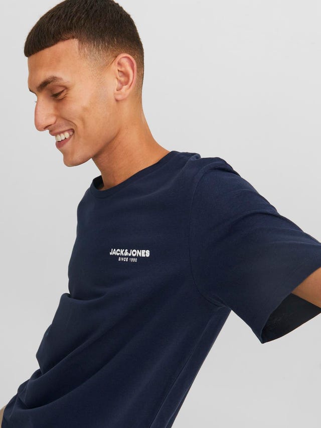 Jack & Jones Logotipas Apskritas kaklas Marškinėliai - 12238844