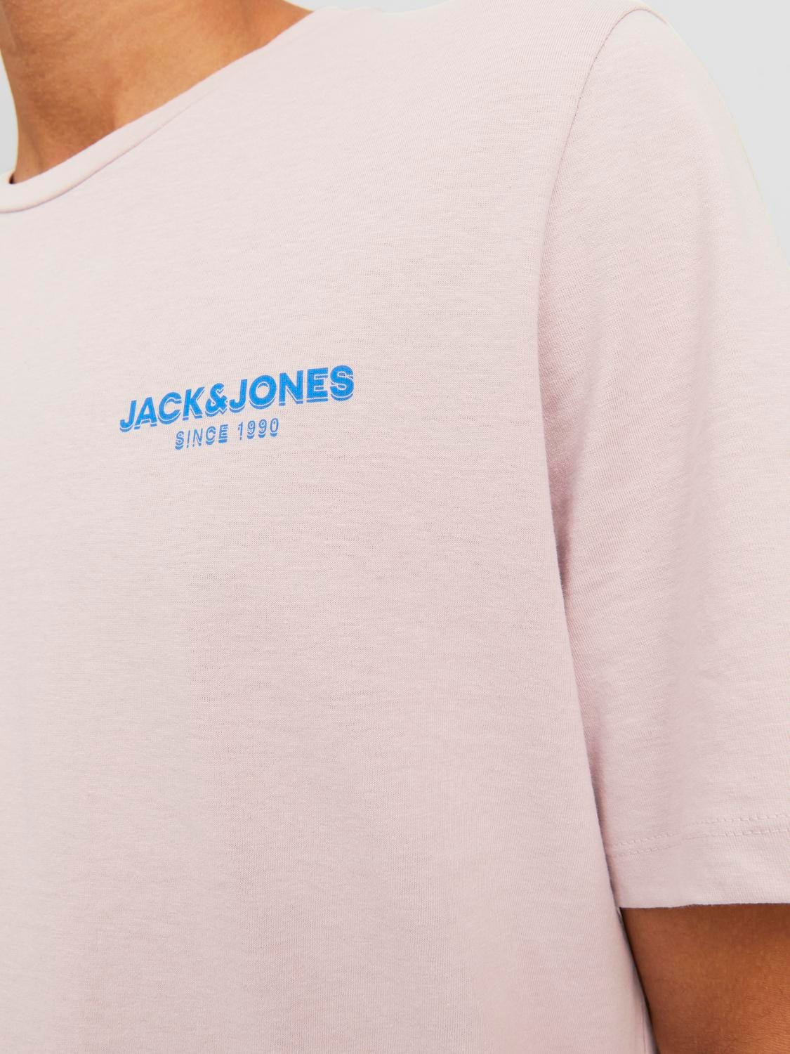 Jack & Jones Logo Crew neck T-shirt -Violet Ice - 12238844