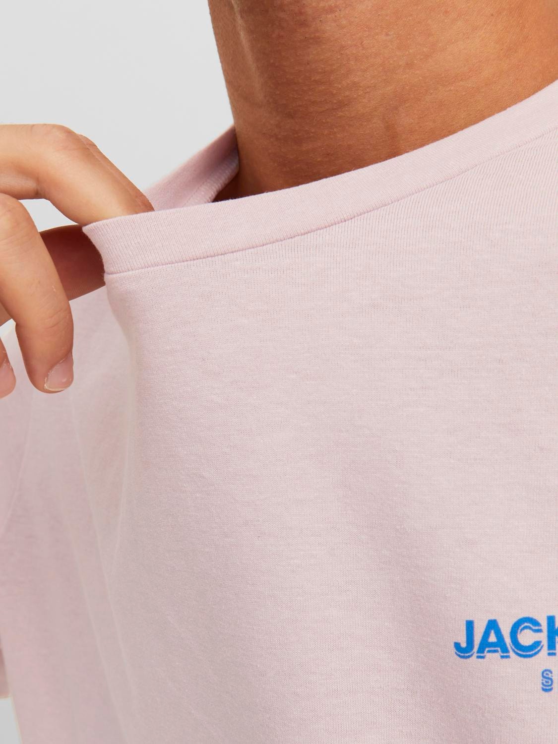 Jack & Jones Logo O-hals T-skjorte -Violet Ice - 12238844