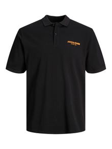 Jack & Jones Logo Overhemd kraag T-shirt -Black - 12238848
