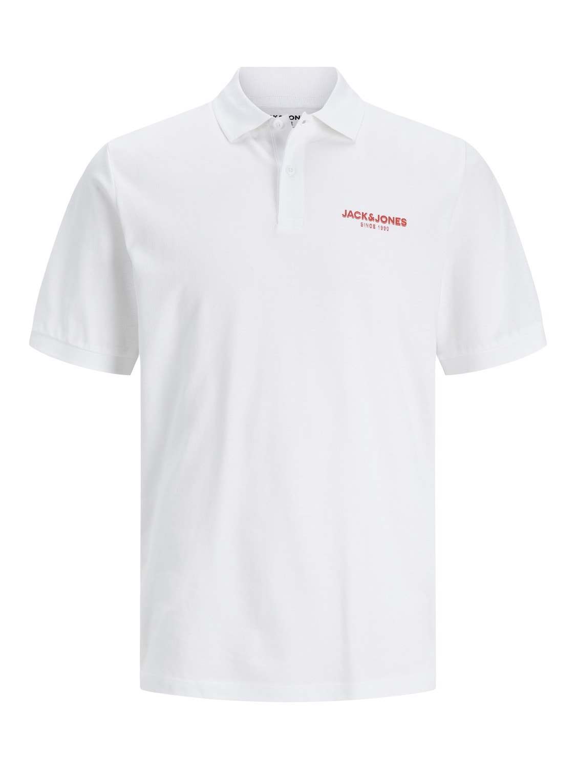 Jack & Jones Logo Klasický límec Tričko -White - 12238848