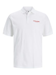 Jack & Jones Logo Shirt collar T-shirt -White - 12238848
